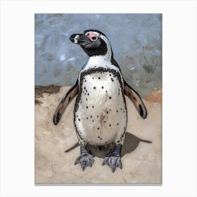 African Penguin Kangaroo Island Penneshaw Oil Painting 4 Canvas Print