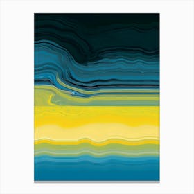 Abstract - Blue And Yellow Canvas Print