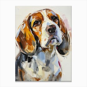 Beagle Acrylic Painting 19 Canvas Print