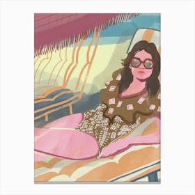 Retro Beach Canvas Print