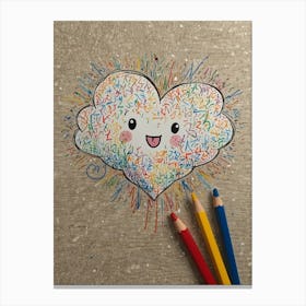 Cloud Drawing Canvas Print