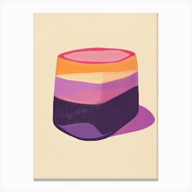 Abstract Purple Jelly Beige Illustration Canvas Print