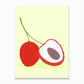 Rambutan Fruit Vector Canvas Print