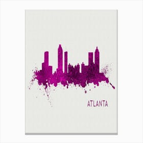 Atlanta Georgia City Purple Canvas Print