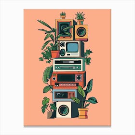 Retro Tv Canvas Print