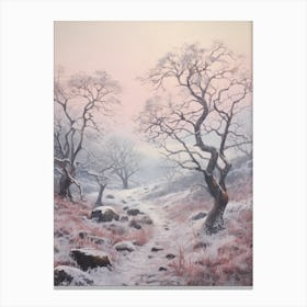 Dreamy Winter Painting Dartmoor National Park England 2 Canvas Print