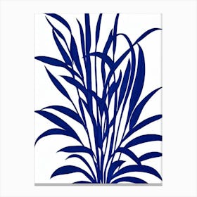 Clivia Stencil Style Plant Canvas Print