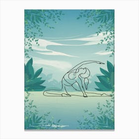 seamless Yoga Pose Canvas Print