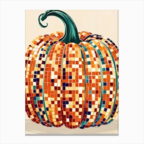 Mosaic Pumpkin 3 Canvas Print