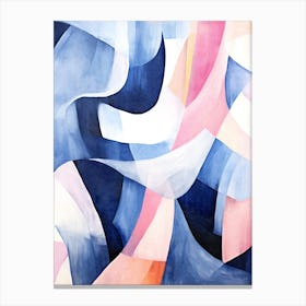 Blue and Pink Abstract. Oil Painting Canvas Print