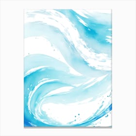 Blue Ocean Wave Watercolor Vertical Composition 159 Canvas Print