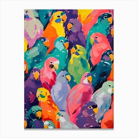 Colorful Parrots Canvas Print