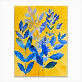 Blue Leaves 21 Canvas Print