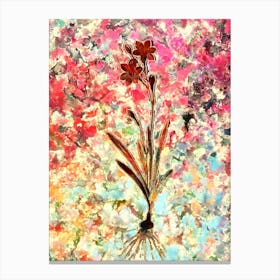 Impressionist Coppertips Botanical Painting in Blush Pink and Gold Canvas Print