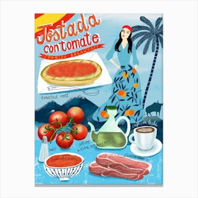 Tostada Con Tomate Recipe Canvas Print