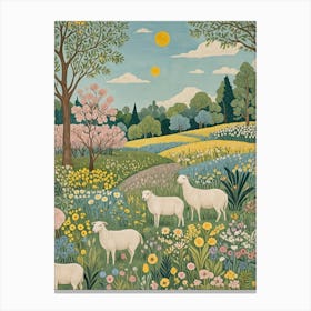 Sheep In The Meadow 1 Canvas Print