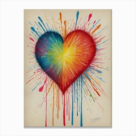 Rainbow Heart Canvas Print