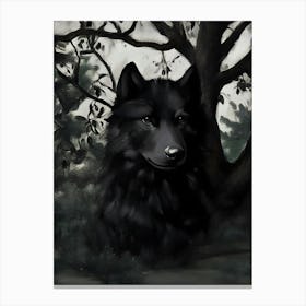 Black Wolf Canvas Print