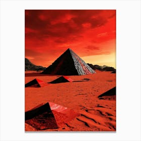 Piramide Armada Con Oiedras Pintadas Canvas Print