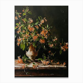 Baroque Floral Still Life Honeysuckle 3 Canvas Print