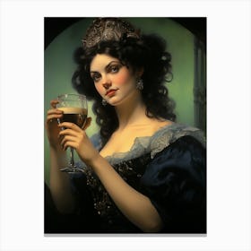 Woman Holding A Beer 1400s Rolf Armstrong Ar 57 Sty 488 Canvas Print