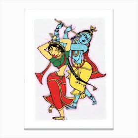 Krishna And Radha 1 Canvas Print