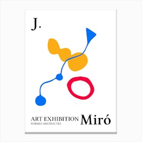 Joan Miro Shapes Poster Inspired Canvas Print