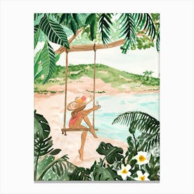 Beach Swing Canvas Print