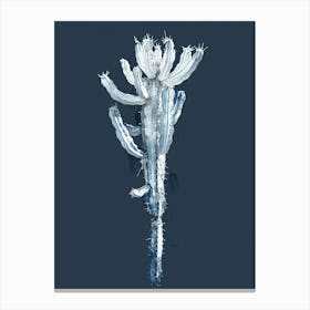 Silver Torch Cactus Minimalist Abstract 4 Canvas Print