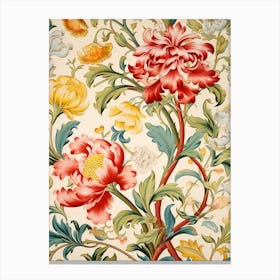 William Morris-inspired pattern blooms with elegance Canvas Print