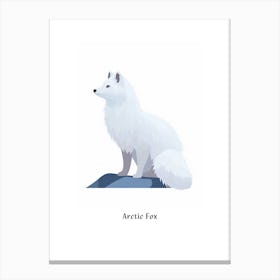 Arctic Fox Kids Animal Poster Canvas Print