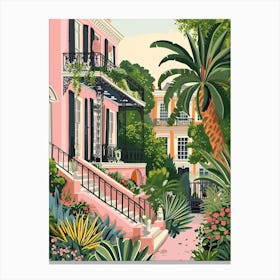 Garden District Storybook Illustration 1 Canvas Print