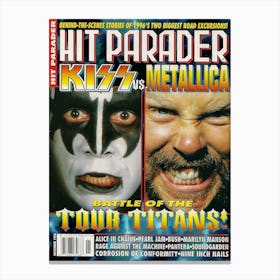 Hit Parader Magazine November 1996 Kiss Metallica Alice In Chains Soundgarden Canvas Print