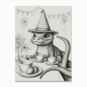 Lizard In A Hat 1 Canvas Print