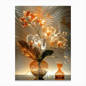 Orchids In A Vase Canvas Print