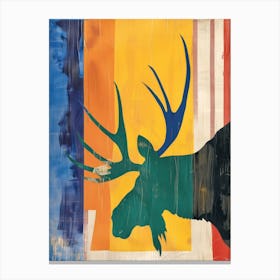 Moose 3 Cut Out Collage Canvas Print