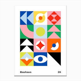 Geometric Bauhaus Poster 28 Canvas Print