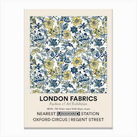 Poster Heather Heaven London Fabrics Floral Pattern 3 Canvas Print