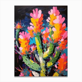 Cactus Painting Fishhook 3 Canvas Print