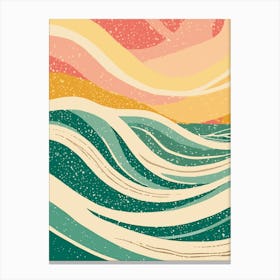 Abstract Sea Waves Canvas Print