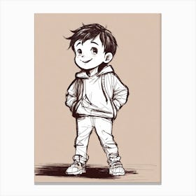Drawing Of A Boy 1 Canvas Print