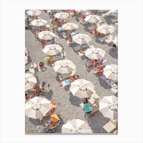 Amalfi Beach Umbrellas Canvas Print