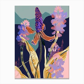 Colourful Flower Illustration Prairie Clover 4 Canvas Print