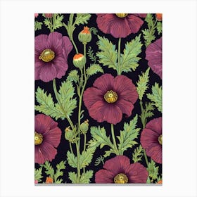 Poppy Seamless Pattern Canvas Print