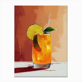 Orange Cocktail, Mid century 2 Canvas Print