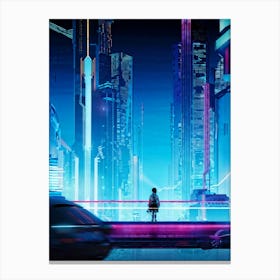 A Full Scale Concept Illustration Of An Urban Future Landscape Bathed In A Sea Of Electric Movement 2 1 Canvas Print