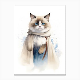 Ragdoll Cat As A Jedi 1 Canvas Print