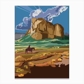Arizona Travel Poster Landscape Canvas Print