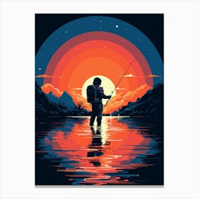 Fishing On The Moon Canvas Print