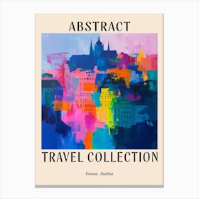 Abstract Travel Collection Poster Vienna Austria 6 Canvas Print